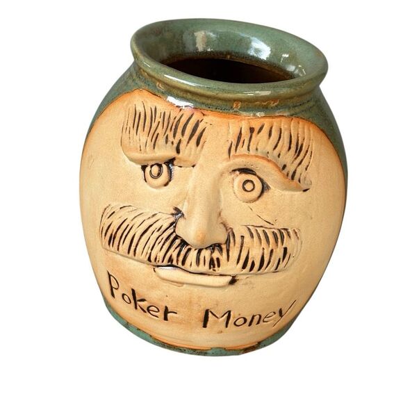Booty Banks Poker Money About Face Designs Jar-No Top - Picture 1 of 6